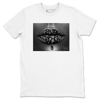 12s Black Wolf Grey shirts to match jordans Bandana Lips sneaker match tees 12s Baron SNRT Sneaker Release Tees unisex cotton White 2 crew neck shirts