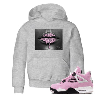 4s Retro Orchid shirts to match jordans Bandana Lips sneaker match tees Air Jordan 4 WMNS Orchid match shoes to clothes SNRT Sneaker Tees Youth Baby Heather Grey 1 tee