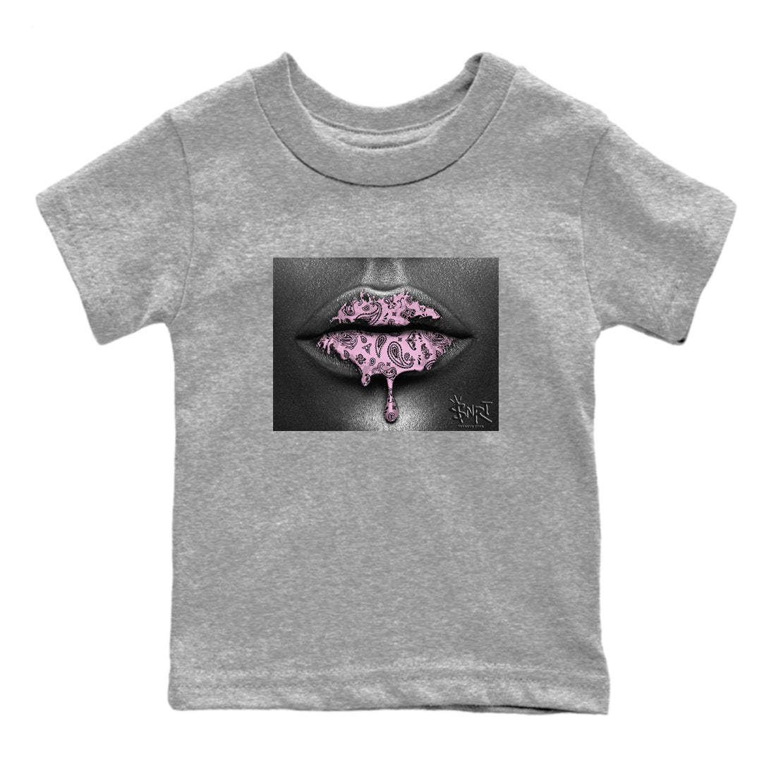 4s Retro Orchid shirts to match jordans Bandana Lips sneaker match tees Air Jordan 4 WMNS Orchid match shoes to clothes SNRT Sneaker Tees Youth Baby Heather Grey 2 tee