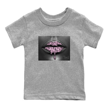 4s Retro Orchid shirts to match jordans Bandana Lips sneaker match tees Air Jordan 4 WMNS Orchid match shoes to clothes SNRT Sneaker Tees Youth Baby Heather Grey 2 tee