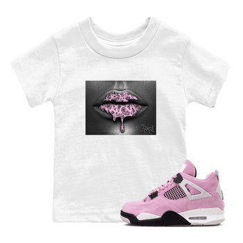 4s Retro Orchid shirts to match jordans Bandana Lips sneaker match tees Air Jordan 4 WMNS Orchid match shoes to clothes SNRT Sneaker Tees Youth Baby White 1 tee