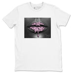 4s Retro Orchid shirts to match jordans Bandana Lips sneaker match tees Air Jordan 4 WMNS Orchid match shoes to clothes SNRT Sneaker Tees unisex cotton White 2 shirts