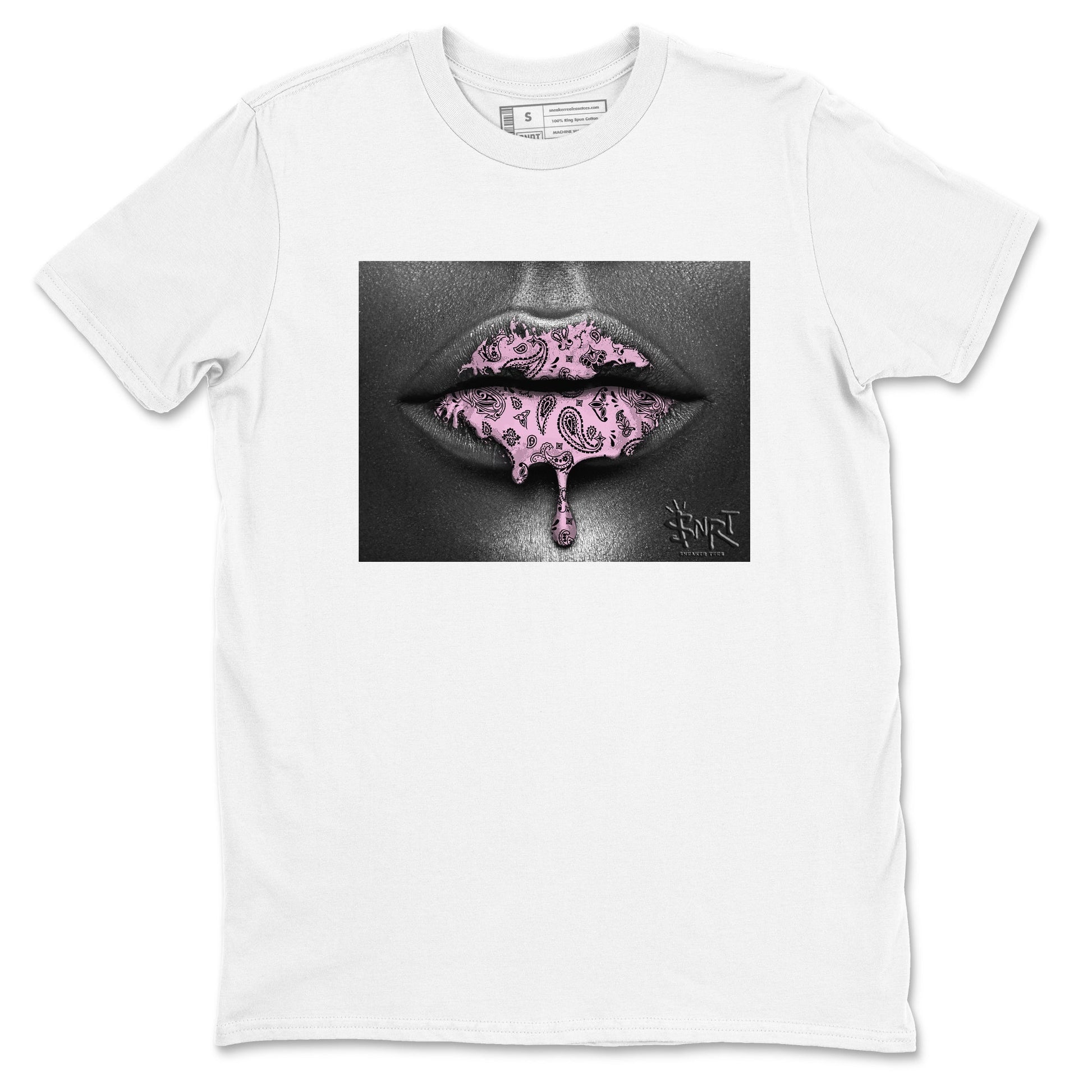 4s Retro Orchid shirts to match jordans Bandana Lips sneaker match tees Air Jordan 4 WMNS Orchid match shoes to clothes SNRT Sneaker Tees unisex cotton White 2 shirts