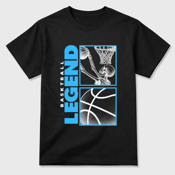 Best Sneakerfit Graphic Tee. Graphic Outfits. Sneaker Tees To Match Air Foamposite Pro University Blue Sneakers – Basketball Legend Tee Black 2