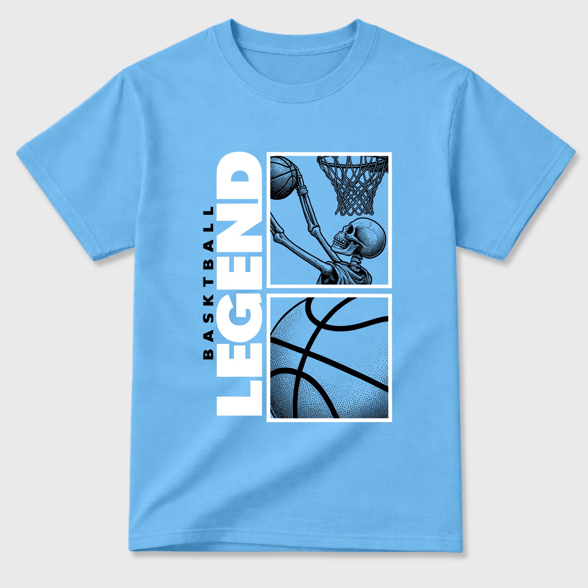 Best Sneakerfit Graphic Tee. Graphic Outfits. Sneaker Tees To Match Air Foamposite Pro University Blue Sneakers – Basketball Legend Tee Carolina Blue 2