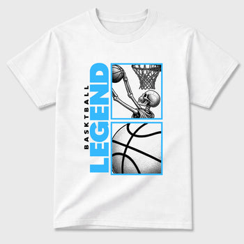 Best Sneakerfit Graphic Tee. Graphic Outfits. Sneaker Tees To Match Air Foamposite Pro University Blue Sneakers – Basketball Legend Tee White 2