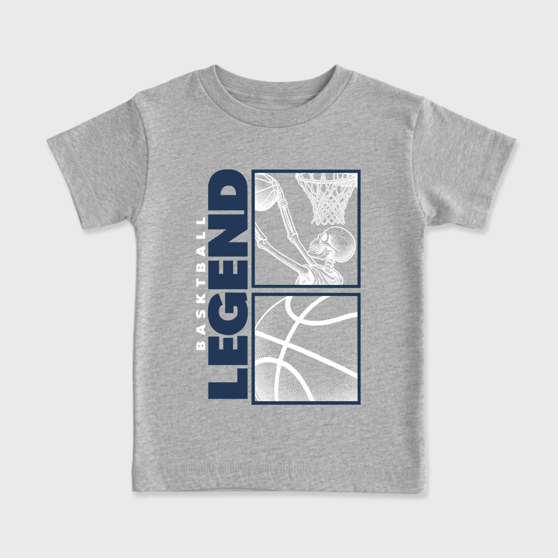 Basketball Legend Baby & Kids Graphic T-Shirt featuring original artwork designed to match the Air Jordan 13 Flint. Heather Grey 2 Kids Graphic Tee.