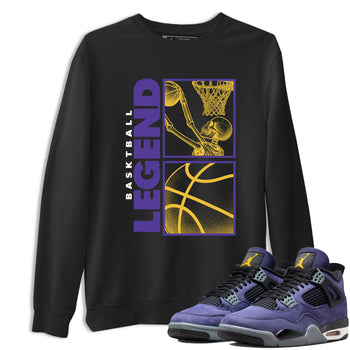 Best Sneakerfits graphic tee – Los Angeles Basketball Tees To Match Air Jordan 4 Lakeshow – Basketball Legend Tee Black 1