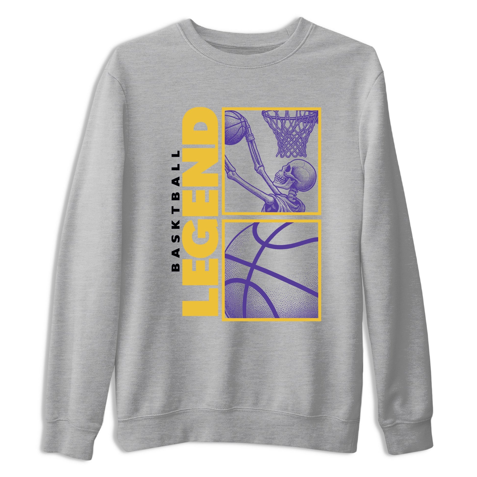 Best Sneakerfits graphic tee – Los Angeles Basketball Tees To Match Air Jordan 4 Lakeshow – Basketball Legend Tee Heather Grey 2