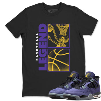 Best Sneakerfits graphic tee – Los Angeles Basketball Tees To Match Air Jordan 4 Lakeshow – Basketball Legend Tee Black 1