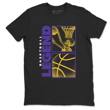 Best Sneakerfits graphic tee – Los Angeles Basketball Tees To Match Air Jordan 4 Lakeshow – Basketball Legend Tee Black 2