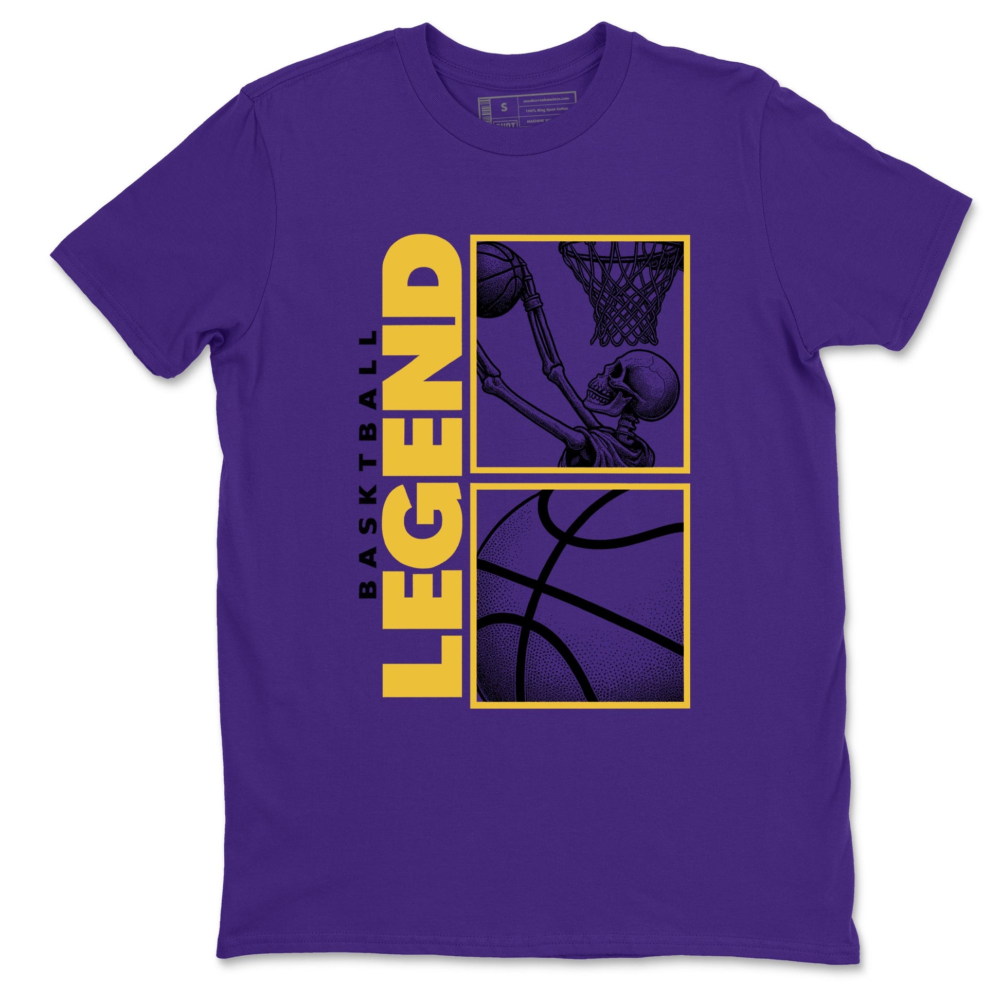 Best Sneakerfits graphic tee – Los Angeles Basketball Tees To Match Air Jordan 4 Lakeshow – Basketball Legend Tee Purple 2