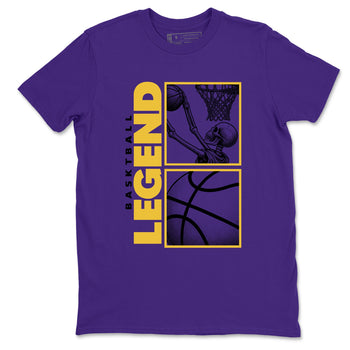 Best Sneakerfits graphic tee – Los Angeles Basketball Tees To Match Air Jordan 4 Lakeshow – Basketball Legend Tee Purple 2