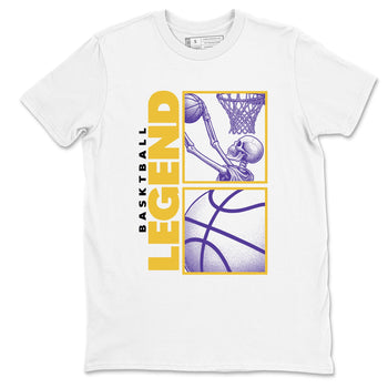 Best Sneakerfits graphic tee – Los Angeles Basketball Tees To Match Air Jordan 4 Lakeshow – Basketball Legend Tee White 2