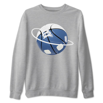 11s Diffused Blue Shirts To Match Jordans Basketball Planet sneaker match tees Air Jordan 11 Diffused Blue Tee SNRT Sneaker Release Tees unisex cotton Heather Grey 2 crew neck shirts