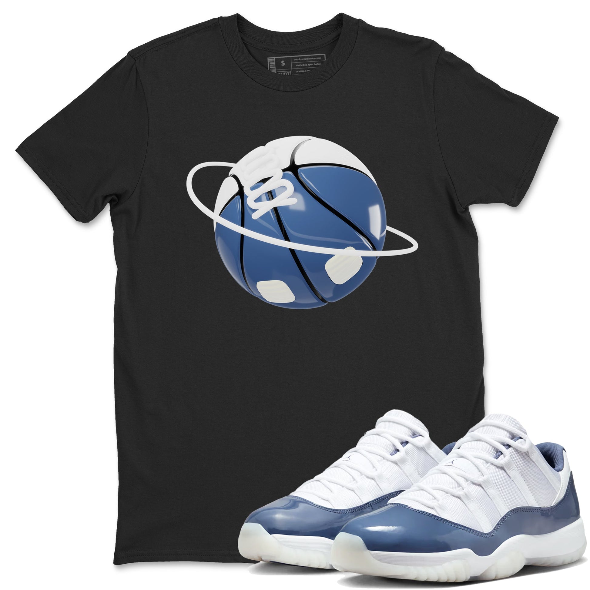 11s Diffused Blue Shirts To Match Jordans Basketball Planet sneaker match tees Air Jordan 11 Diffused Blue Tee SNRT Sneaker Release Tees unisex cotton Black 1 crew neck shirts