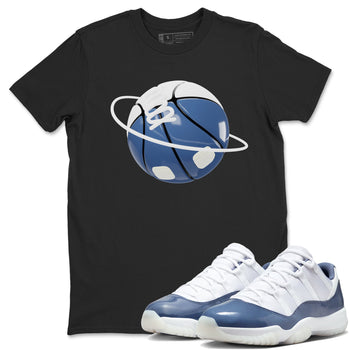 11s Diffused Blue Shirts To Match Jordans Basketball Planet sneaker match tees Air Jordan 11 Diffused Blue Tee SNRT Sneaker Release Tees unisex cotton Black 1 crew neck shirts