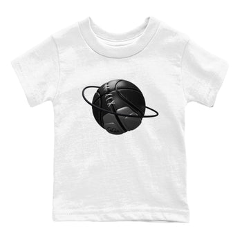 12s Black Wolf Grey shirts to match jordans Basketball Planet sneaker match tees Air Jordan 12 Barons match shoes to clothes SNRT Sneaker Tees Youth Baby White 2 tee