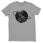 12s Black Wolf Grey shirts to match jordans Basketball Planet sneaker match tees Air Jordan 12 Barons match shoes to clothes SNRT Sneaker Tees unisex cotton Heather Grey 2 shirts