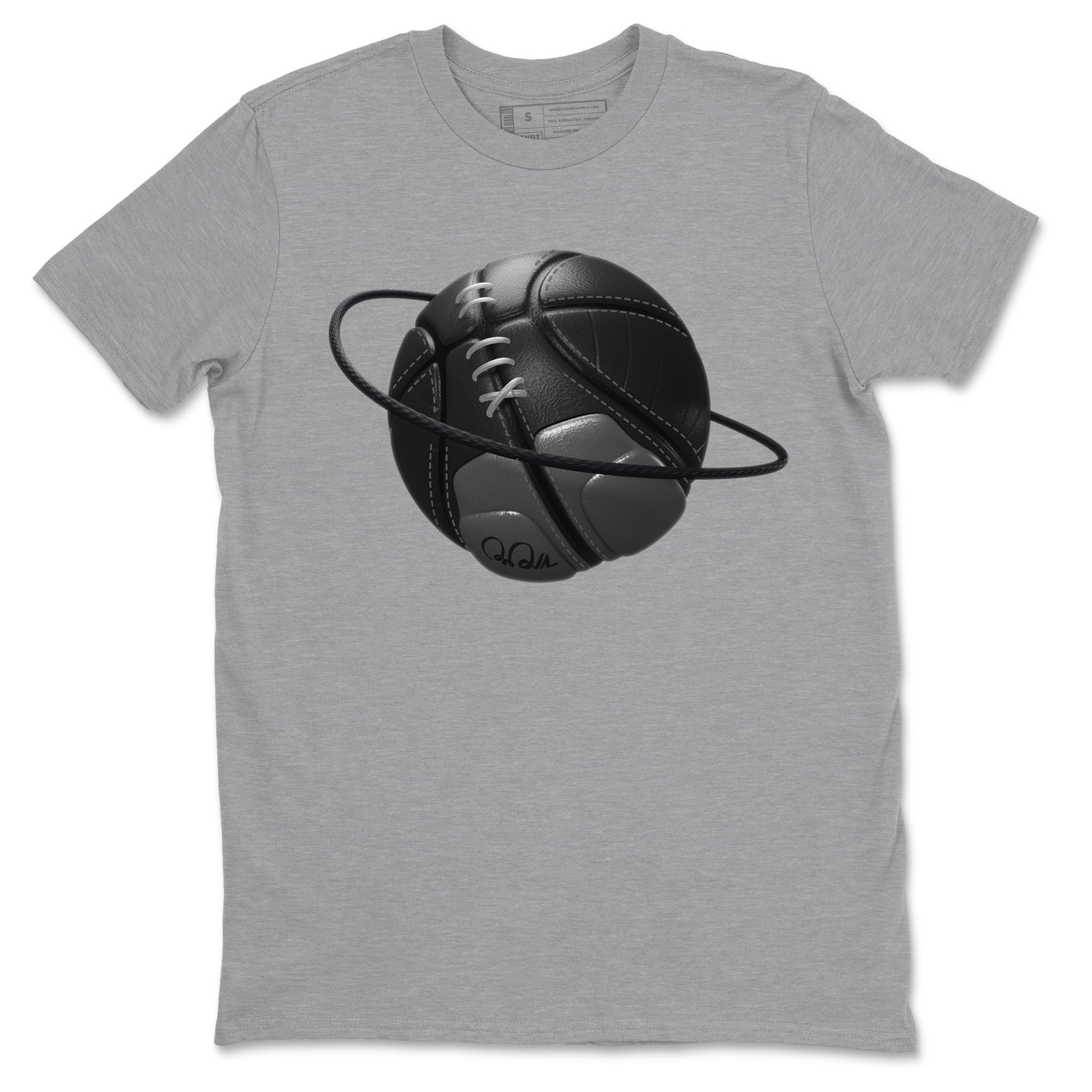 12s Black Wolf Grey shirts to match jordans Basketball Planet sneaker match tees Air Jordan 12 Barons match shoes to clothes SNRT Sneaker Tees unisex cotton Heather Grey 2 shirts