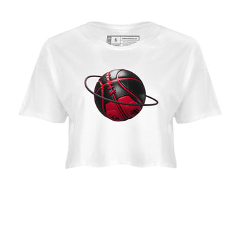 12s Flu Game shirts to match jordans Basketball Planet sneaker match tees Air Jordan 12 Retro Flu Game match shoes to clothes SNRT Sneaker Tees unisex cotton White 2 crop tee