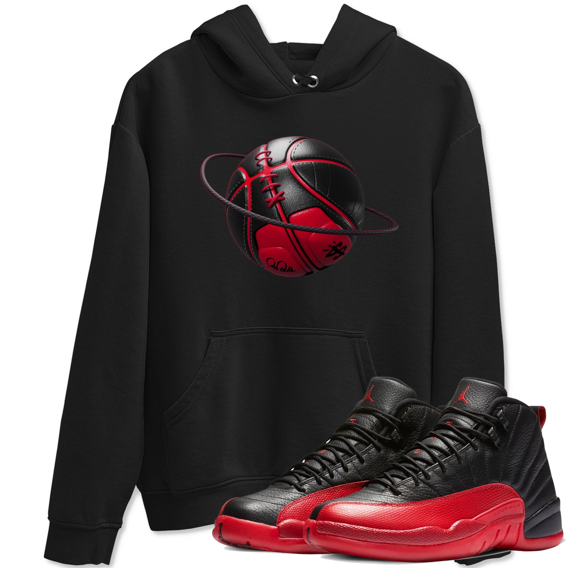 12s Flu Game shirts to match jordans Basketball Planet sneaker match tees Air Jordan 12 Retro Flu Game match shoes to clothes SNRT Sneaker Tees unisex cotton Black 1 shirts
