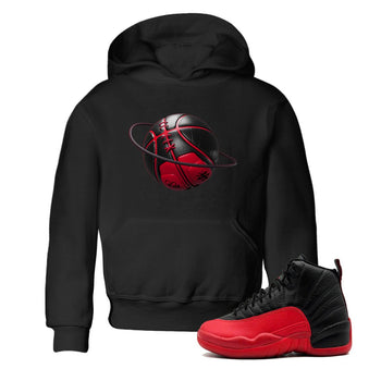 12s Flu Game shirts to match jordans Basketball Planet sneaker match tees Air Jordan 12 Retro Flu Game match shoes to clothes SNRT Sneaker Tees Youth Baby Black 1 tee