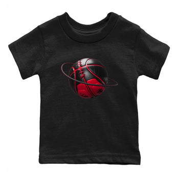 12s Flu Game shirts to match jordans Basketball Planet sneaker match tees Air Jordan 12 Retro Flu Game match shoes to clothes SNRT Sneaker Tees Youth Baby Black 2 tee