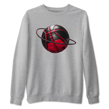 12s Flu Game shirts to match jordans Basketball Planet sneaker match tees Air Jordan 12 Retro Flu Game match shoes to clothes SNRT Sneaker Tees unisex cotton Heather Grey 2 shirts