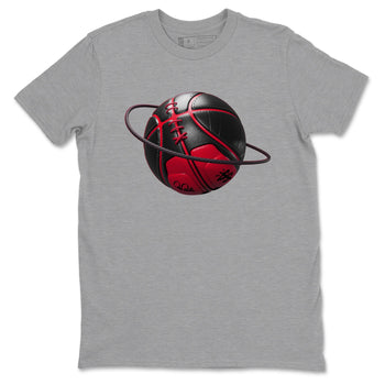 12s Flu Game shirts to match jordans Basketball Planet sneaker match tees Air Jordan 12 Retro Flu Game match shoes to clothes SNRT Sneaker Tees unisex cotton Heather Grey 2 shirts