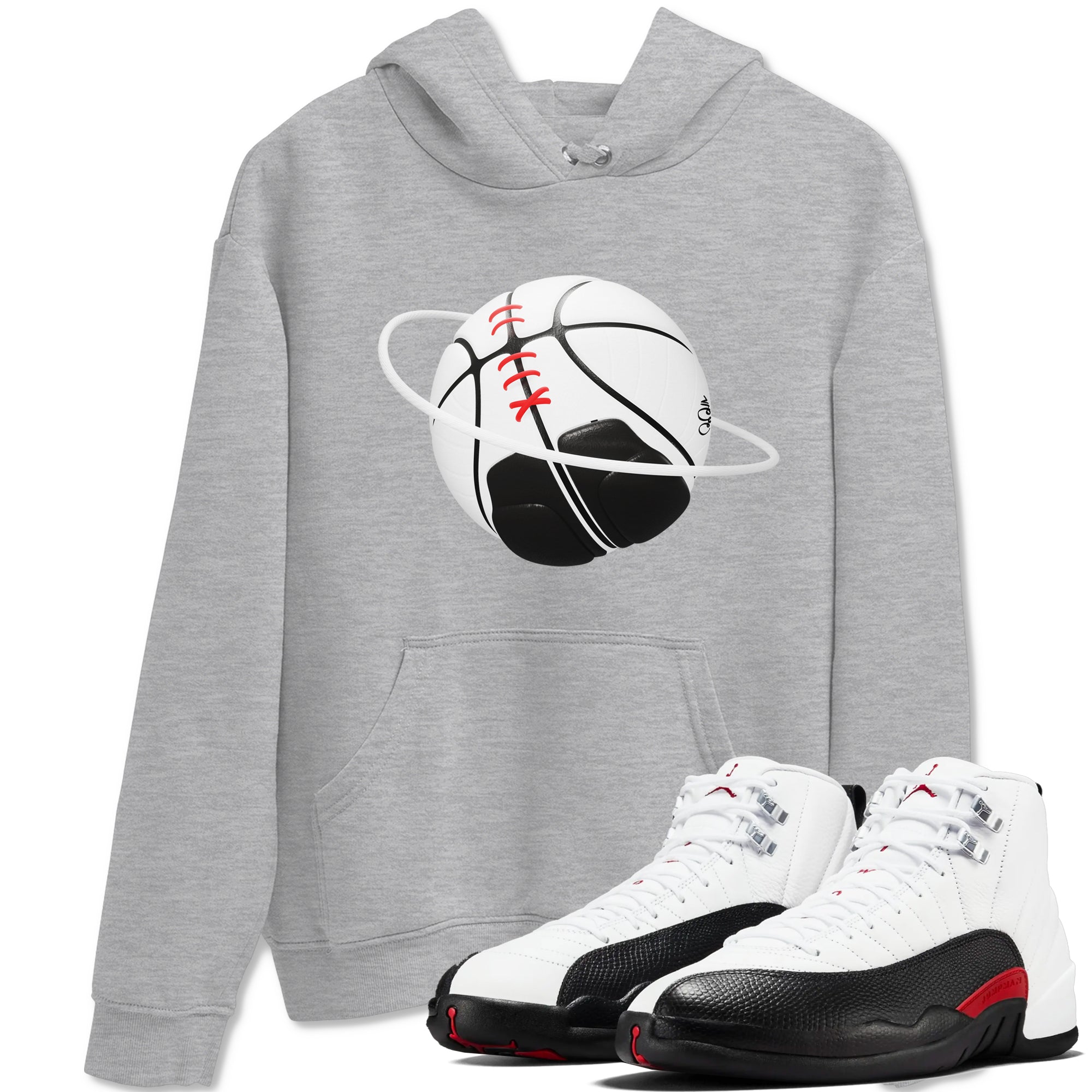 12s Taxi Flip shirts to match jordans Basketball Planet sneaker match tees Air Jordan 12 Taxi Flip SNRT Sneaker Tees streetwear brand Heather Grey 1 unisex cotton tee