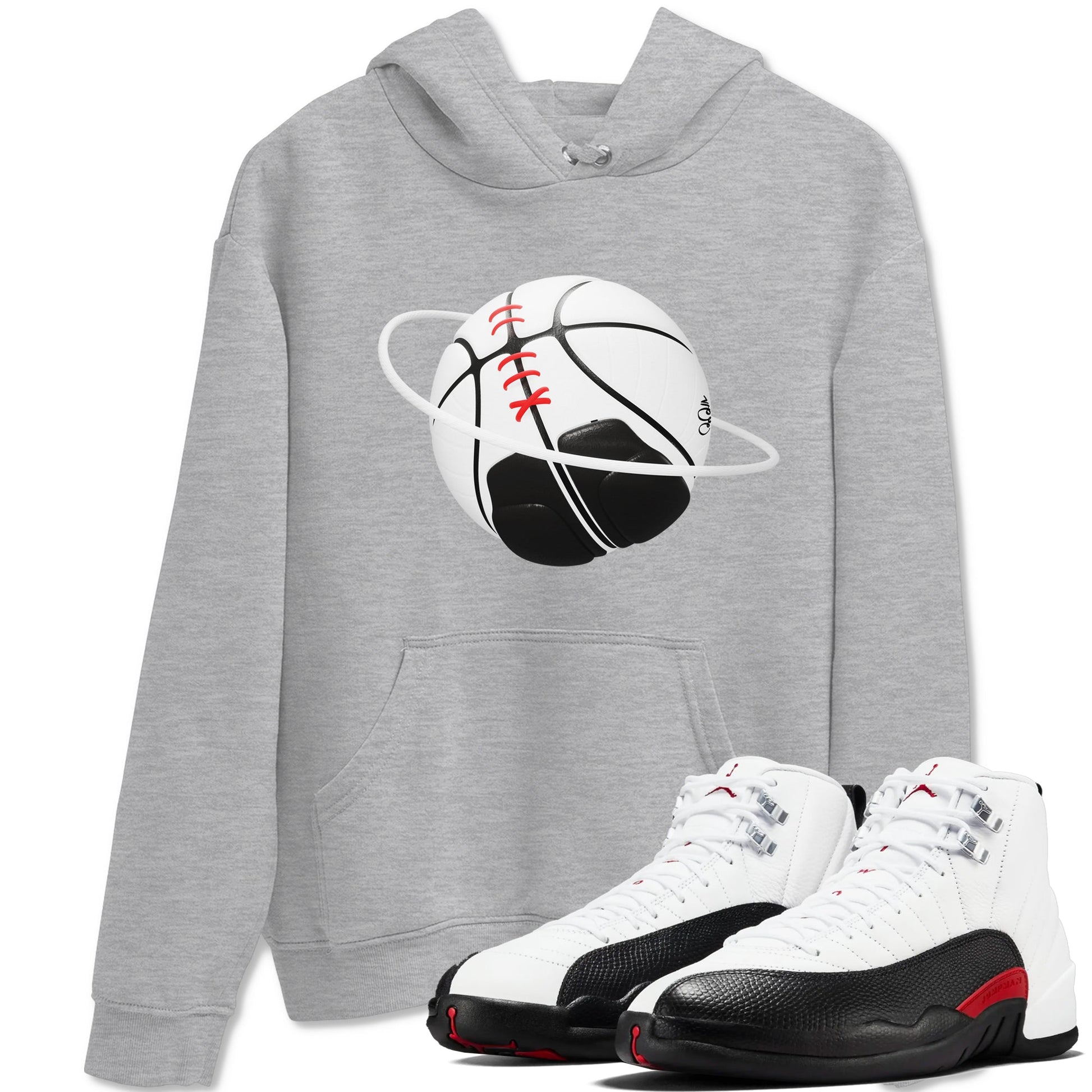 12s Taxi Flip shirts to match jordans Basketball Planet sneaker match tees Air Jordan 12 Taxi Flip SNRT Sneaker Tees streetwear brand Heather Grey 1 unisex cotton tee