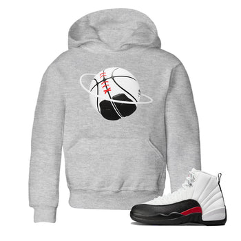 12s Taxi Flip shirts to match jordans Basketball Planet sneaker match tees Air Jordan 12 Taxi Flip SNRT Sneaker Tees streetwear brand Baby and Youth Heather Grey 1 cotton tee