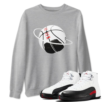 12s Taxi Flip shirts to match jordans Basketball Planet sneaker match tees Air Jordan 12 Taxi Flip SNRT Sneaker Tees streetwear brand Heather Grey 1 unisex cotton tee