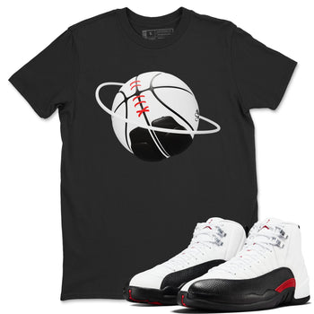 12s Taxi Flip shirts to match jordans Basketball Planet sneaker match tees Air Jordan 12 Taxi Flip SNRT Sneaker Tees streetwear brand Black 1 unisex cotton tee