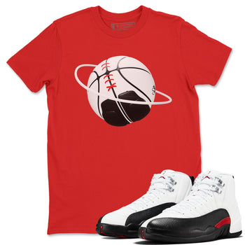 12s Taxi Flip shirts to match jordans Basketball Planet sneaker match tees Air Jordan 12 Taxi Flip SNRT Sneaker Tees streetwear brand Red 1 unisex cotton tee