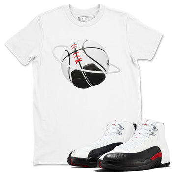 12s Taxi Flip shirts to match jordans Basketball Planet sneaker match tees Air Jordan 12 Taxi Flip SNRT Sneaker Tees streetwear brand White 1 unisex cotton tee
