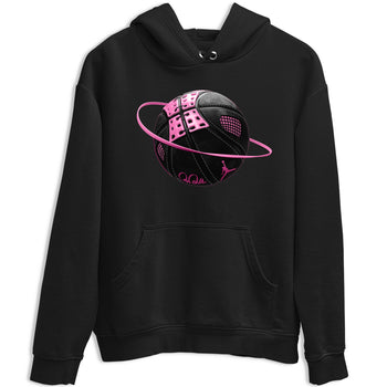 Perfect Valentine's Day Gifts graphic tee  – Sneaker Tees To Match Air Jordan 4 Pink Thunder – Basketball Planet Tee Black 2