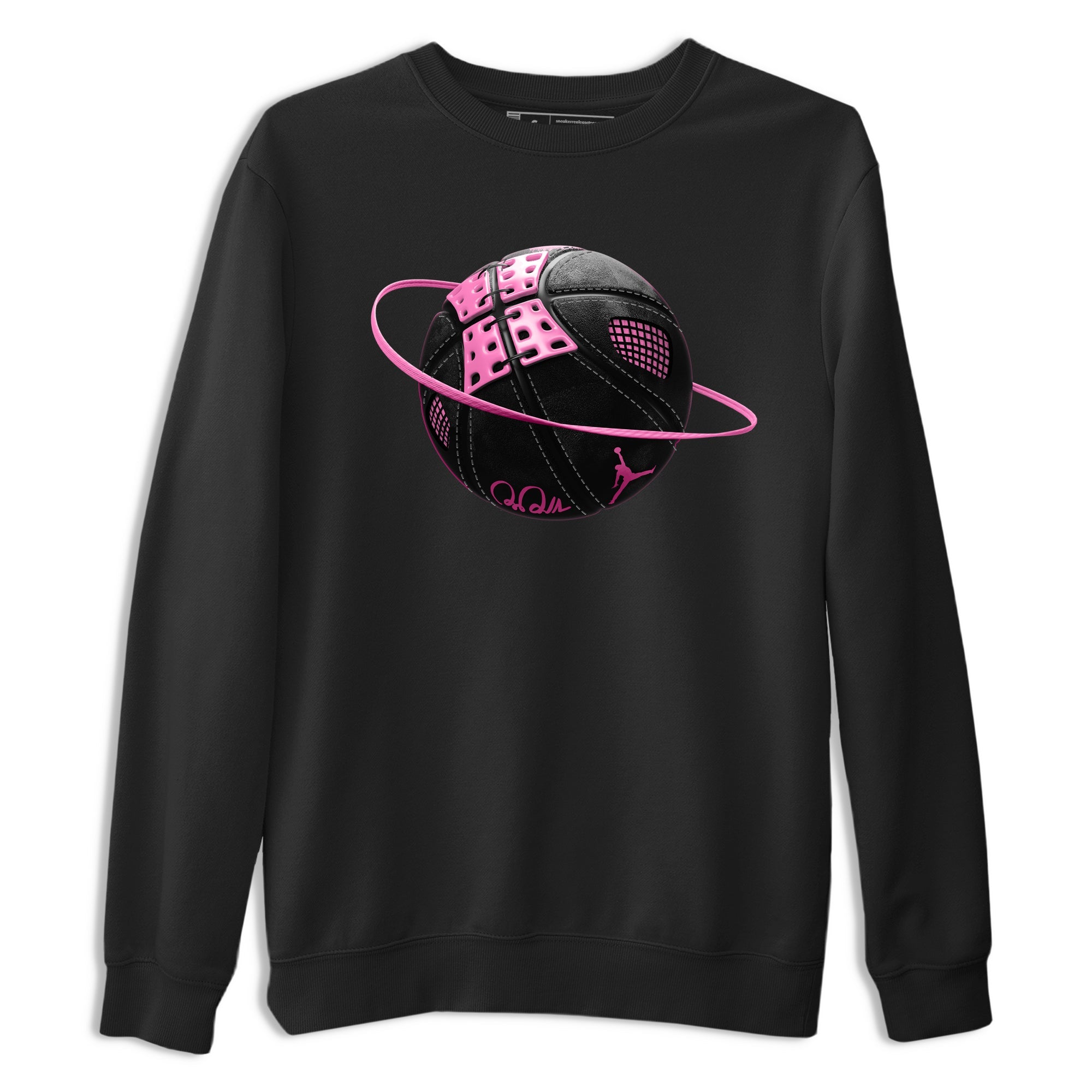 Perfect Valentine's Day Gifts graphic tee  – Sneaker Tees To Match Air Jordan 4 Pink Thunder – Basketball Planet Tee Black 2
