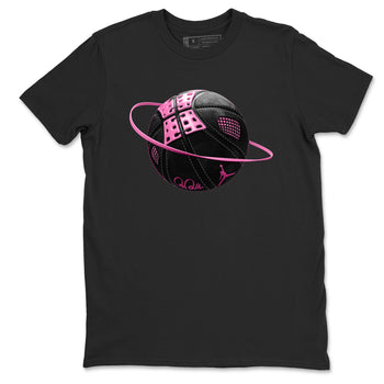 Perfect Valentine's Day Gifts graphic tee  – Sneaker Tees To Match Air Jordan 4 Pink Thunder – Basketball Planet Tee Black 2