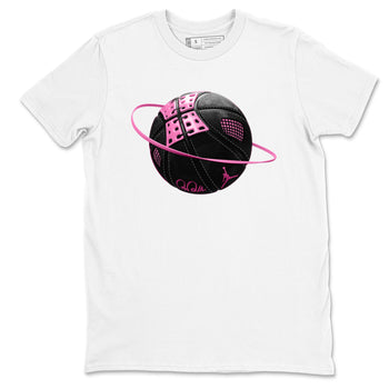 Perfect Valentine's Day Gifts graphic tee  – Sneaker Tees To Match Air Jordan 4 Pink Thunder – Basketball Planet Tee White 2