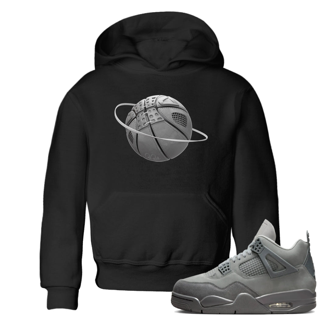 4s Wet Cement shirts to match jordans Basketball Planet sneaker match tees Air Jordan 4 SE Wet Cement SNRT Sneaker Release Tees Youth Baby Black 1 crew neck shirts