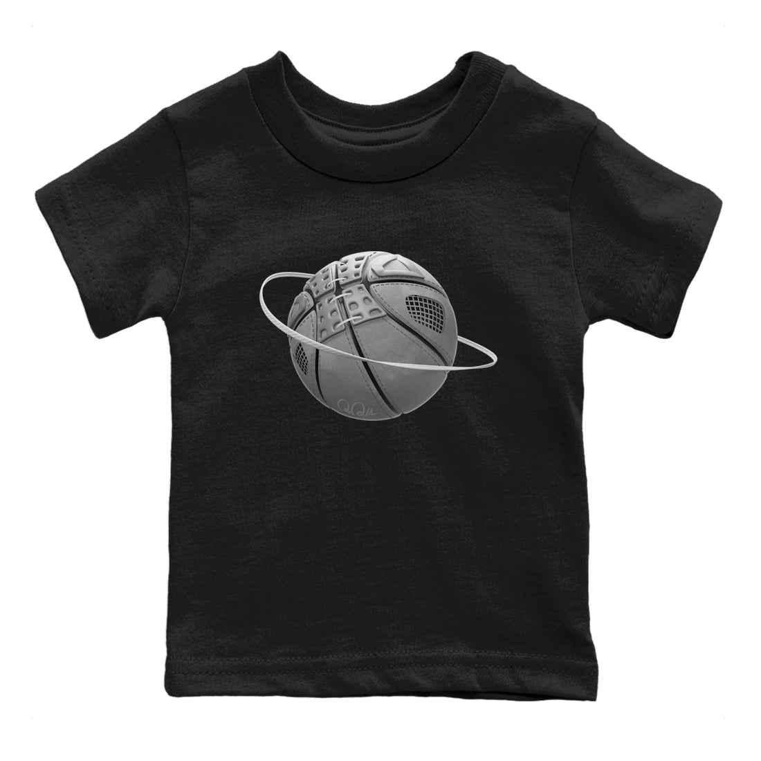 4s Wet Cement shirts to match jordans Basketball Planet sneaker match tees Air Jordan 4 SE Wet Cement SNRT Sneaker Release Tees Youth Baby Black 2 crew neck shirts