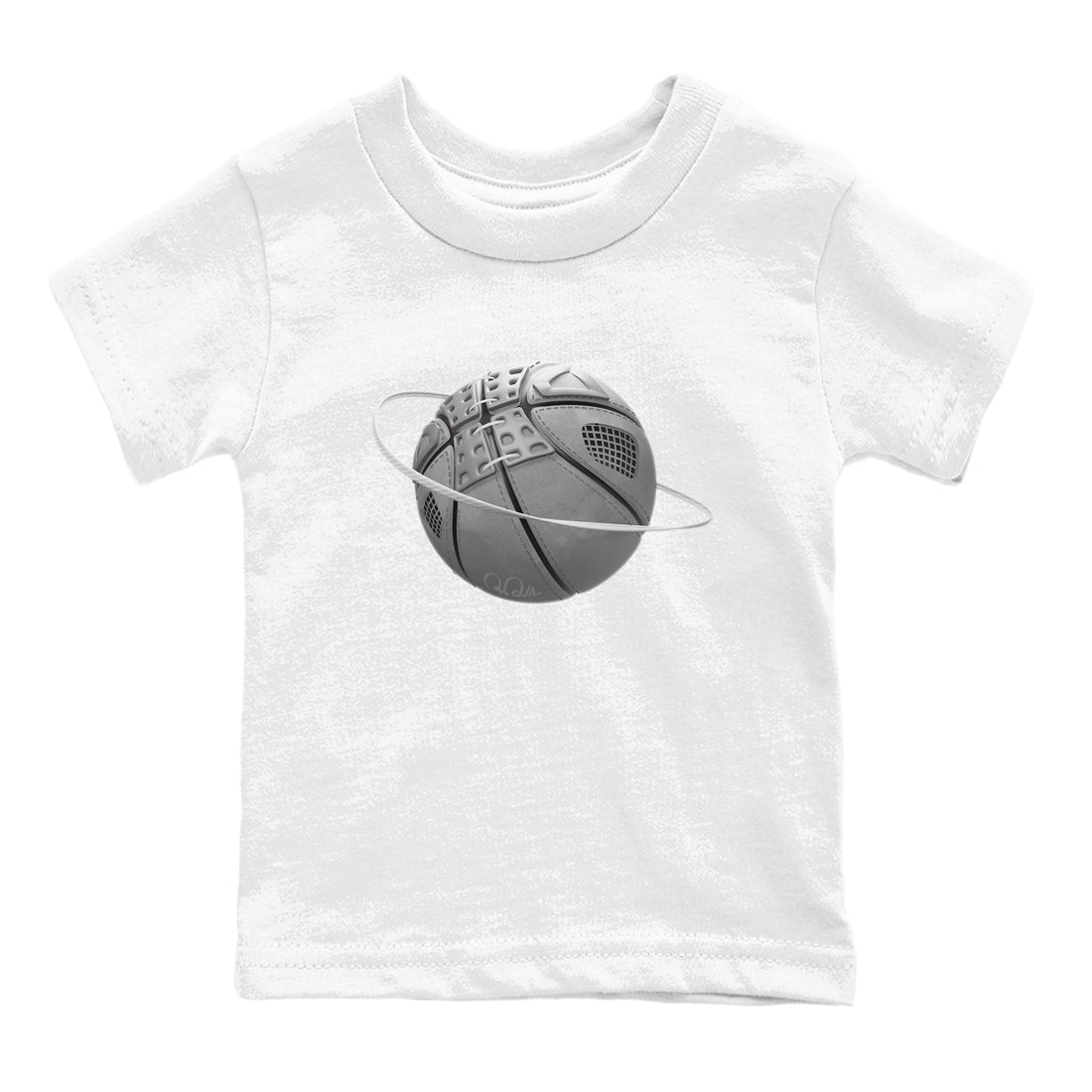 4s Wet Cement shirts to match jordans Basketball Planet sneaker match tees Air Jordan 4 SE Wet Cement SNRT Sneaker Release Tees Youth Baby White 2 crew neck shirts