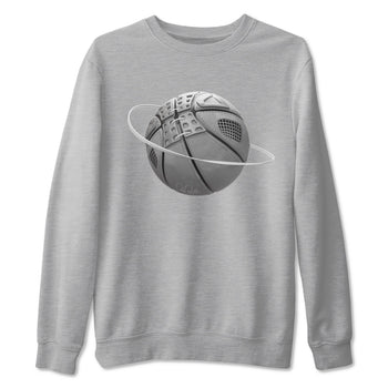 4s Wet Cement shirts to match jordans Basketball Planet sneaker match tees Air Jordan 4 SE Wet Cement SNRT Sneaker Release Tees unisex cotton Heather Grey 2 crew neck shirts