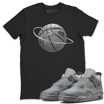 4s Wet Cement shirts to match jordans Basketball Planet sneaker match tees Air Jordan 4 SE Wet Cement SNRT Sneaker Release Tees unisex cotton Black 1 crew neck shirts