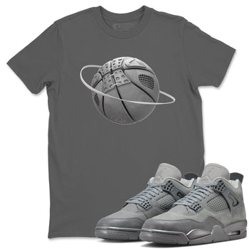 4s Wet Cement shirts to match jordans Basketball Planet sneaker match tees Air Jordan 4 SE Wet Cement SNRT Sneaker Release Tees unisex cotton Cool Grey 1 crew neck shirts