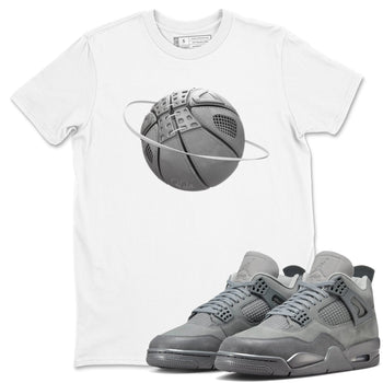 4s Wet Cement shirts to match jordans Basketball Planet sneaker match tees Air Jordan 4 SE Wet Cement SNRT Sneaker Release Tees unisex cotton White 1 crew neck shirts