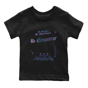 Foams One Galaxy shirts to match jordans Be Conqueror sneaker match tees Air Foamposite One Galaxy match shoes to clothes SNRT Sneaker Tees Youth Baby Black 2 tee