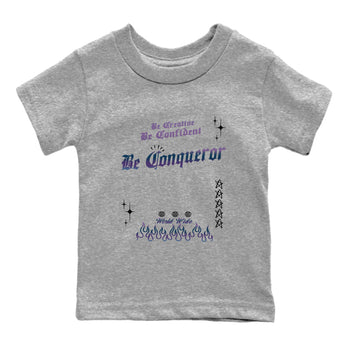 Foams One Galaxy shirts to match jordans Be Conqueror sneaker match tees Air Foamposite One Galaxy match shoes to clothes SNRT Sneaker Tees Youth Baby Heather Grey 2 tee